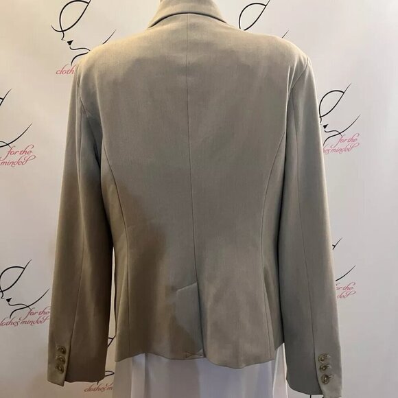 Merona. Sz 12. NWOT Tan Lined Button Front Long Sleeve Professional Jacket DD - Picture 5 of 9